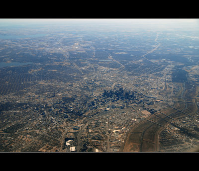 a mile high, DFW aerial view...