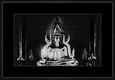 GRAPHIC BUDDHA SCULPTURES AND TEMPLES IN B/W AND TONED