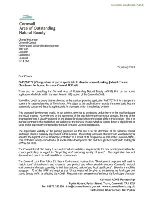 AONB Objection Page 1