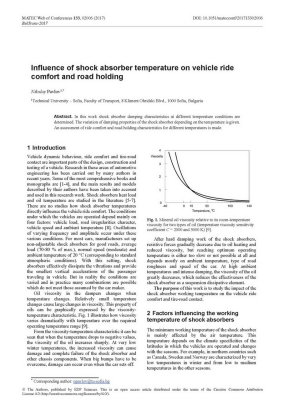 Influence of Shock Absorber Temperature on Vehicle Ride - Matecconf_Bultrans_2017 - Page 1