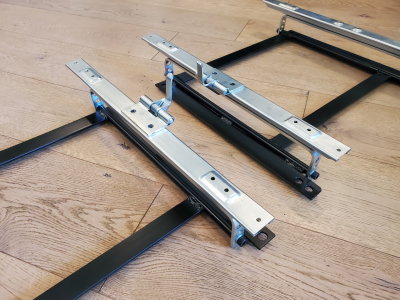 911R 911 ST Scheel Racing Seat Rail Set with Frames, Restored - Photo 9