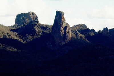 Crater Bluff and Belougery Spire