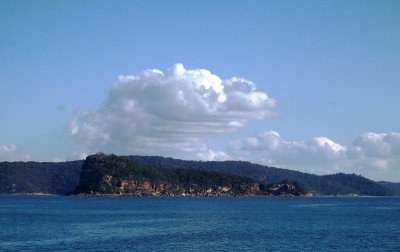 Lion Island with cloud to match