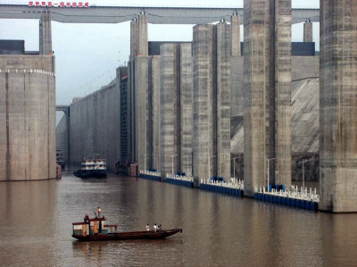 Entering the locks, Three Gorges Dam