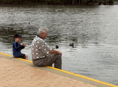 Two boys, Lake Belvedere