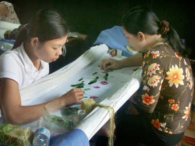 Silk workers