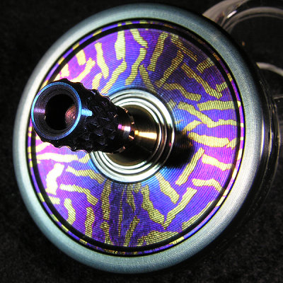 #38: Evolution - Zirc/MBW Timascus/Flamed Ti Weight: 53g Price: $430
