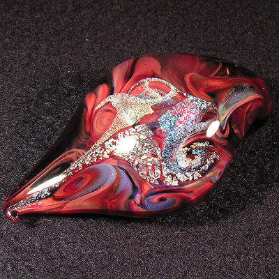 #21: Red Galactic Teardrop Size: 1.95 Price: $50 