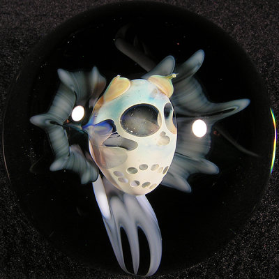 John made a number of these winged skull marbles using one of Bob's skulls