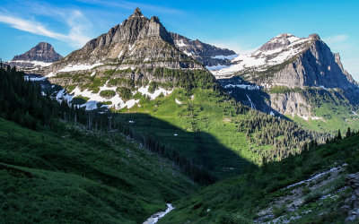 Mount Oberlin and Cannon Mountain in Glacier National Park