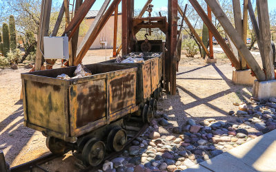 One ton ore cars (1920s to 1970s) from the Ground Hog Mine in New Mexico at ASARCO Copper Mine