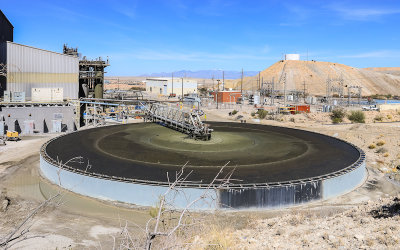 Refining complex leaching pond at the ASARCO Copper Mine