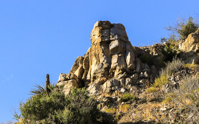 Yucca Ridge Rock formation in Big Morongo Canyon Preserve in Sand to Snow National Monument