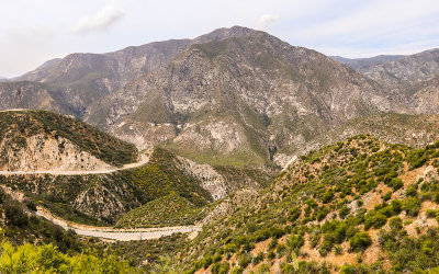 Mountainous area along the Angels Forest Highway in San Gabriel Mountains NM