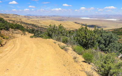 View of Soda Lake from the Caliente Mountain road in Carrizo Plain National Monument