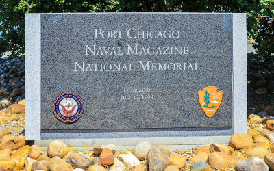National Park Service sign for Port Chicago Naval Magazine National Memorial