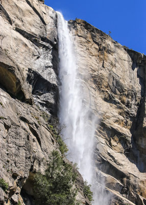 Tueeulala Falls as seen from the Wapama Falls Trail in the Hetch Hetchy Valley of Yosemite NP