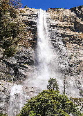 Tueeulala Falls from the Wapama Falls Trail in the Hetch Hetchy Valley of Yosemite NP