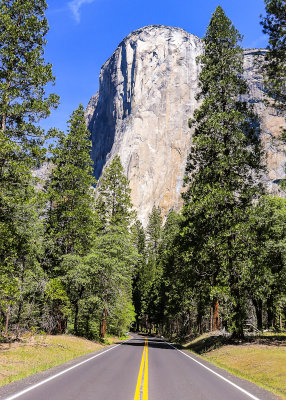 El Capitan as seen from near the El Capitan Bridge in Yosemite National Park