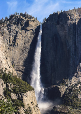 The 1,430 foot drop of Upper Yosemite Falls in Yosemite National Park