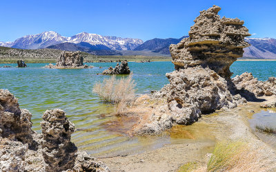 The Sierra Mountain Range in the distance highlights the Tufa at Mono Lake