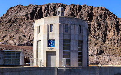 Nevada tower from the top of Hoover Dam in Lake Mead National Recreation Area