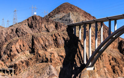 Arizona side of the OCallaghan  Tillman Memorial Bridge in Lake Mead National Recreation Area