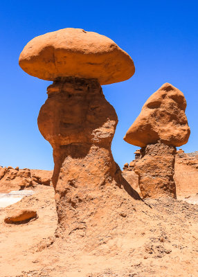 Sculpted geologic formations in Goblin Valley State Park