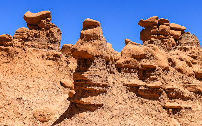 Sculpted geologic formations in Goblin Valley State Park