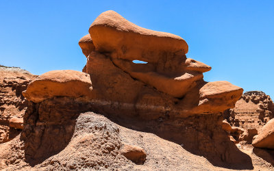 Sculpted geologic formation in Goblin Valley State Park