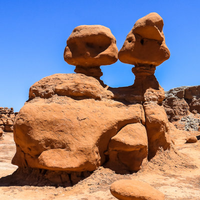 Sculpted geologic formation in Goblin Valley State Park