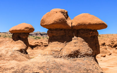 Sculpted geologic formations in Goblin Valley State Park