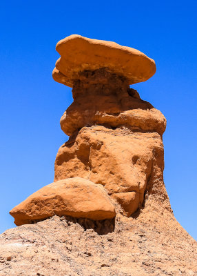 Sculpted geologic formation in Goblin Valley State Park