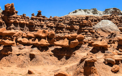 Sculpted geologic formations in Goblin Valley State Park