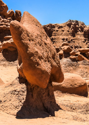 Sculpted geologic formation in Goblin Valley State Park