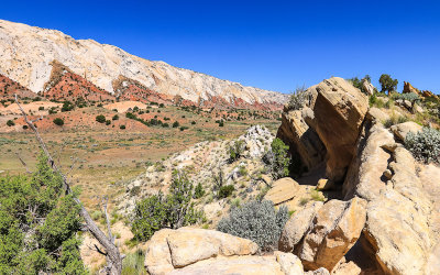 Part of the 100 mile long limestone fold in the earth on the east side of Capitol Reef National Park