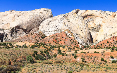 Limestone uplift formation from the east side of Capitol Reef National Park