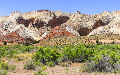 View of the east side of the Waterpocket Fold in Capitol Reef National Park