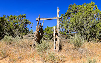 Abandoned cattle pen in the Strike Valley on the east side of in Capitol Reef National Park