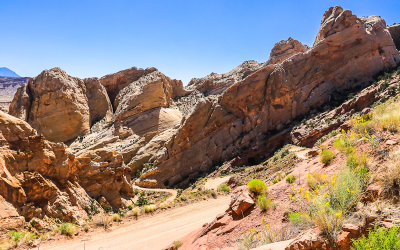 View of the Burr Trail Switchbacks through the Waterpocket Fold in Capitol Reef National Park