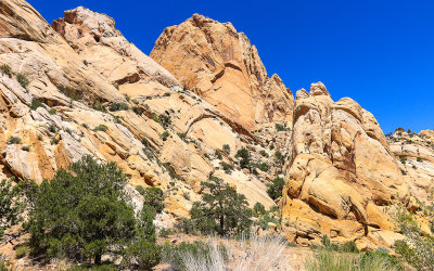 Formations seen upon entering the Burr Trail Switchbacks in Capitol Reef National Park