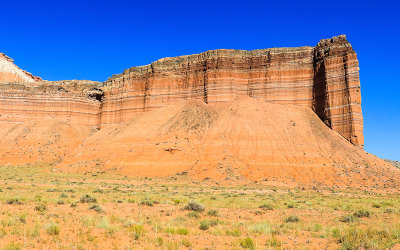 Sandstone wall in the Cathedral Valley in Capitol Reef National Park