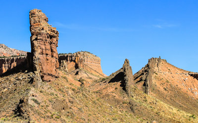 Volcanic dike in the Cathedral Valley in Capitol Reef National Park