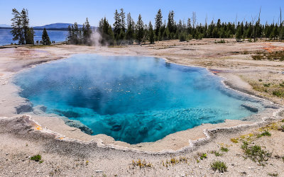 Black Pool in the West Thumb Geyser Basin in Yellowstone National Park