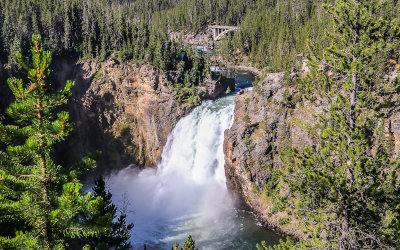Upper Yellowstone Falls (109 ft) in the Grand Canyon of the Yellowstone in Yellowstone National Park