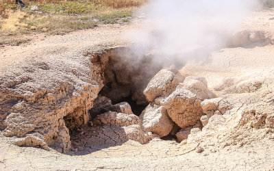 Red Spouter fumarole in the Lower Geyser Basin in Yellowstone National Park