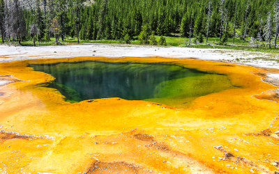 Emerald Pool in the Black Sand Basin in Yellowstone National Park