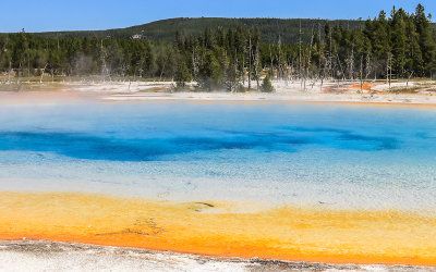 The Rainbow Pool in the Black Sand Basin in Yellowstone National Park