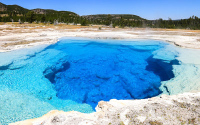 Sapphire Pool in the Biscuit Basin in Yellowstone National Park