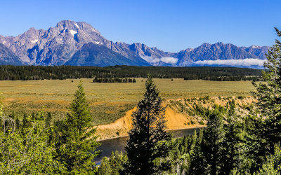 Mount Moran (12,605 ft) from the Snake River Overlook in Grand Teton National Park
